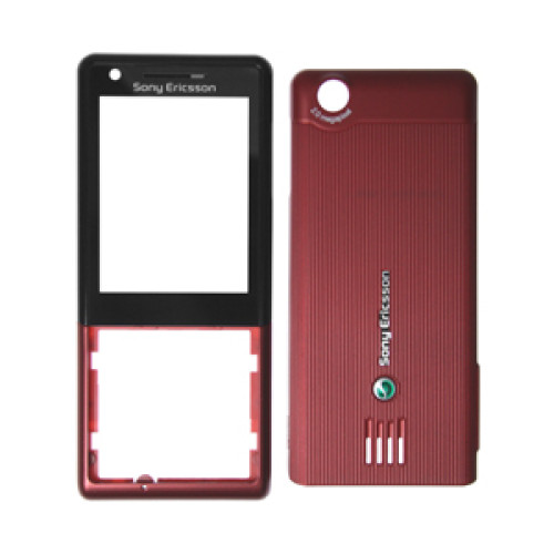Μπροστινό και  μπαταρίας  καπάκι / Front and Battery cover Sonyericsson NAITE J105 κόκκινο ORIGINAL