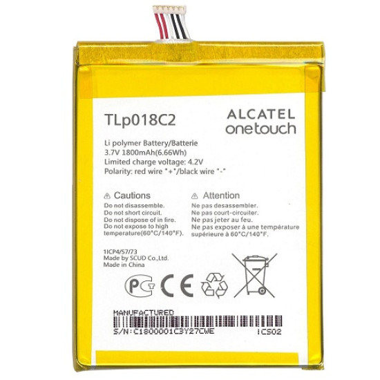 Μπαταρία Alcatel CAC1800011C2 TLP018C2 1800mAh για OT6033 Idol Ultra Original Bulk Μπαταρία Alcatel CAC1800011C2 TLP018C2 1800mAh για OT6033 Idol Ultra Original Bulk