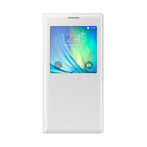 Θήκη Samsung EF-CA700BWE για A700 Galaxy A7 Flip Cover S-view White original