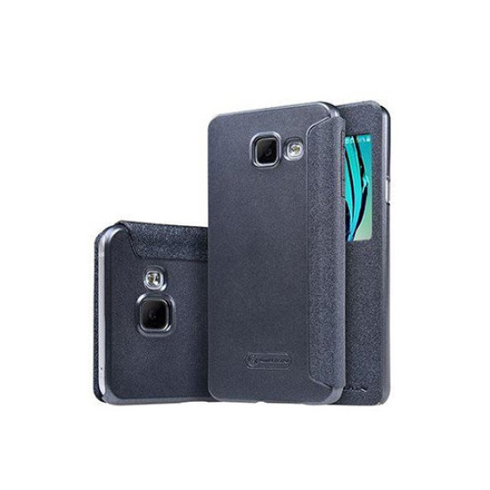 Θήκη Nillkin Sparkle S-View για Samsung A310 Galaxy A3 (2016) Flip Cover Black/Grey