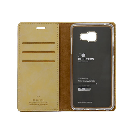 Θήκη Mercury Blue Moon για Samsung A310 Galaxy A3 (2016) Flip cover Gold