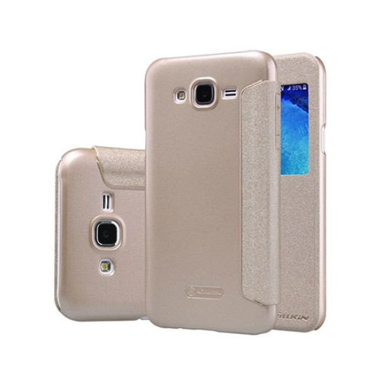 Θήκη Nillkin Sparkle S-View για LG K120 K4 Flip Cover Gold Θήκη Nillkin Sparkle S-View για LG K120 K4 Flip Cover Gold
