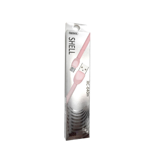 Data cable Remax Shell Series RC-040m Micro USB to USB 2.0 καλώδιο δεδομένων 1m Pink
