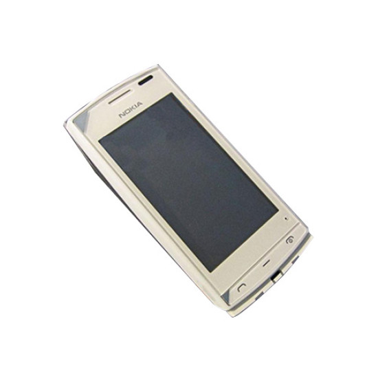Τζαμάκι αφής με μπροστινό κάλυμμα Nokia 500 White Original Τζαμάκι αφής με μπροστινό κάλυμμα Nokia 500 White Original