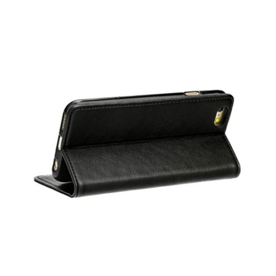 Θήκη OEM Magnet για Apple iPhone 7 Plus, 8 Plus Flip Cover Synthetic Leather Black
