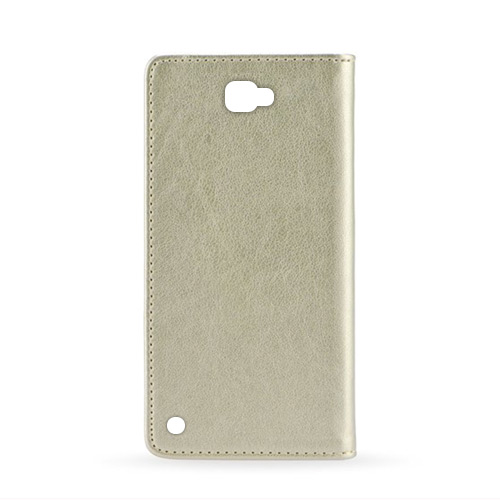 Θήκη OEM Magnet για LG K120E/K130 K4 Flip Cover Synthetic Leather Gold