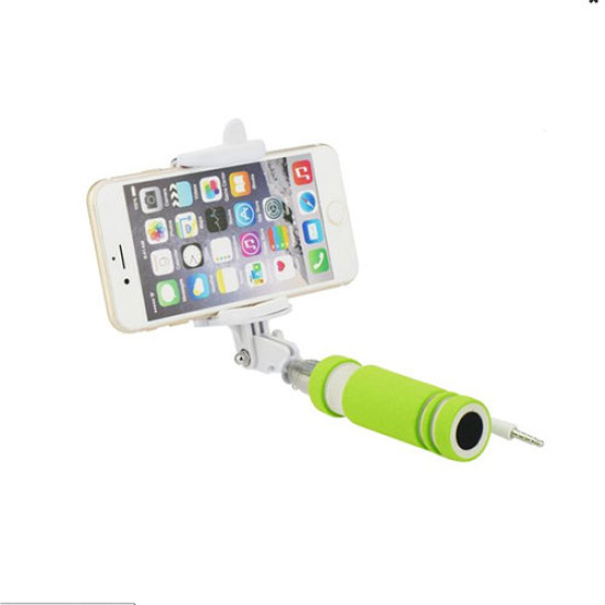 Selfie Stick Blun Mini 3.5mm Jack Green original