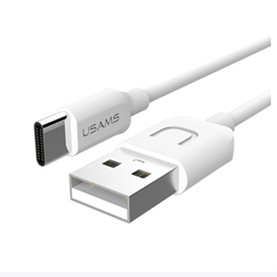 Data Cable USAMS US-SJ099 U-Turn Type-C to USB 2.0 καλώδιο δεδομένων 1m White Data Cable USAMS US-SJ099 U-Turn Type-C to USB 2.0 καλώδιο δεδομένων 1m White