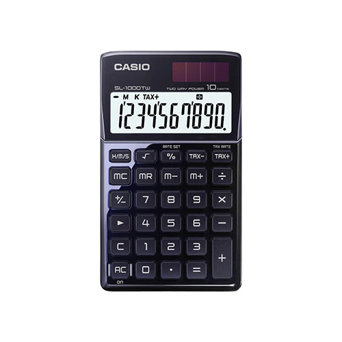 Αριθμομηχανή Casio SL-1000TW-BK Black