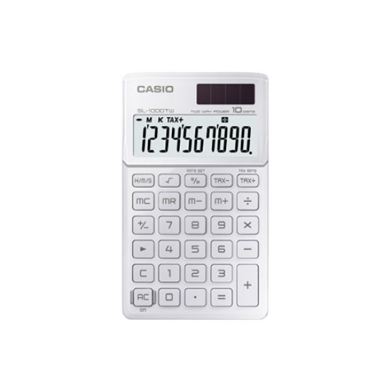 Αριθμομηχανή Casio SL-1000TW-WE white
