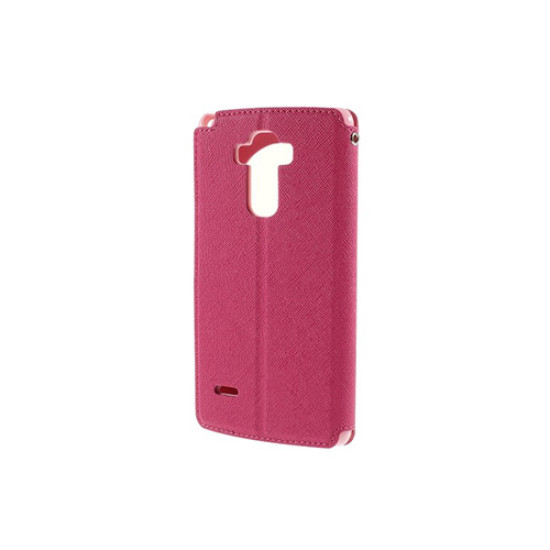 Θήκη Roar Fancy Diary για LG K120 K4 Flip Cover S-View Pink Θήκη Roar Fancy Diary για LG K120 K4 Flip Cover S-View Pink