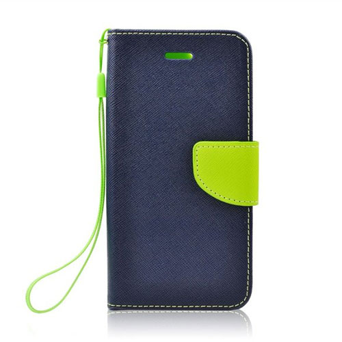 Θήκη OEM Fancy Book για Samsung G950 Galaxy S8 Flip Cover Navy Blue-Lime
