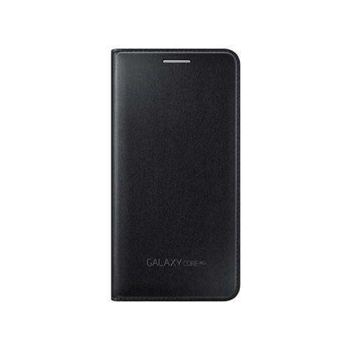 Θήκη Samsung EF-WG386BBE για G386 Galaxy Core Flip Cover Wallet Black original