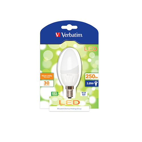 Λάμπα Verbatim Led E14 230V 3.8W 250lm 2700K Warm White