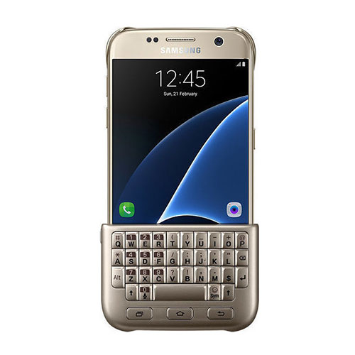 Θήκη Samsung EJ-CG930UFE για G930 Galaxy S7 με πληκτρολόγιο Back Cover Gold original