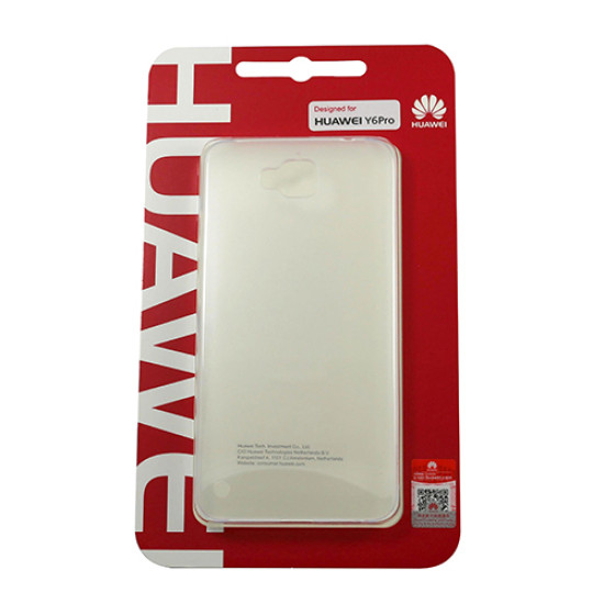 Θήκη Huawei για Y6 Pro Back Cover Transparent White original 51991408 Θήκη Huawei για Y6 Pro Back Cover Transparent White original 51991408