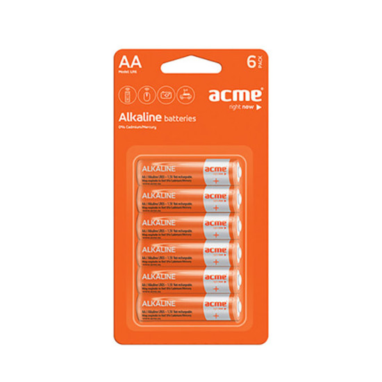 Μπαταρία Acme LR6 Alkaline AA 1.5V (6τεμ)