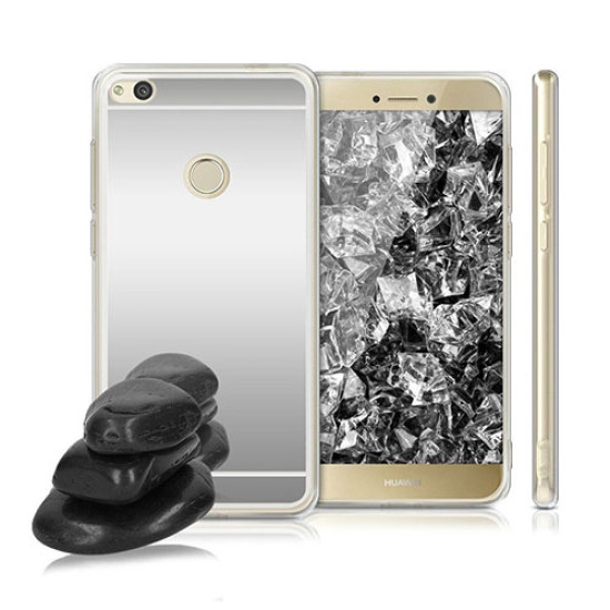 Θήκη Forcell Mirror για Huawei P8/P9 Lite (2017) Back Cover Silicone Silver