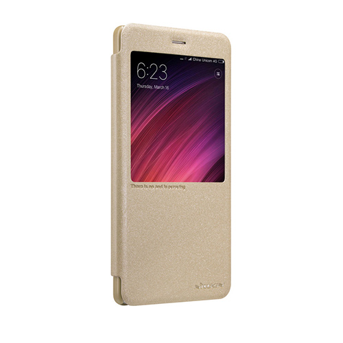 Θήκη Nillkin Sparkle S-View για Xiaomi Redmi Note 5A Flip Cover Gold