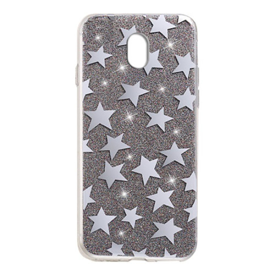 Θήκη OEM Fashion Glitter Stars για Samsung J530 Galaxy J5 (2017) Back Cover Black