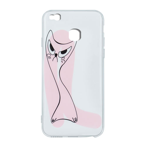 Θήκη OEM Drawing Cat για Huawei P9 Lite Back Cover Pink