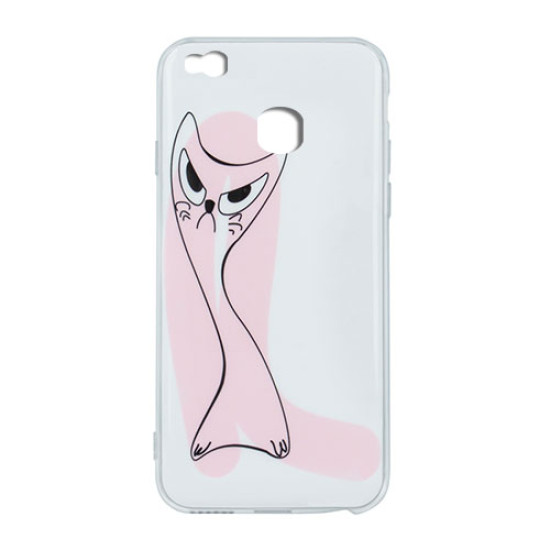 Θήκη OEM Drawing Cat για Huawei P9 Lite Back Cover Pink Θήκη OEM Drawing Cat για Huawei P9 Lite Back Cover Pink