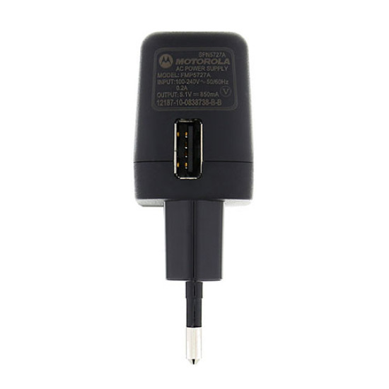 Φορτιστής ταξιδίου Αντάπτορας Motorola FMP5727A USB 850mAh Black original Bulk