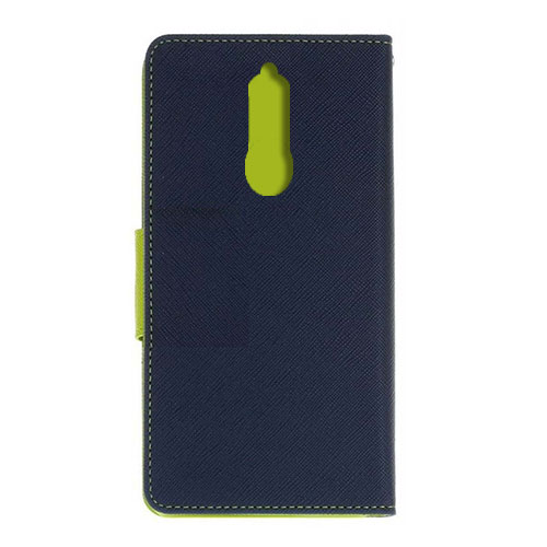 Θήκη OEM Fancy Book για Nokia 5.1 Flip Cover Navy Lime