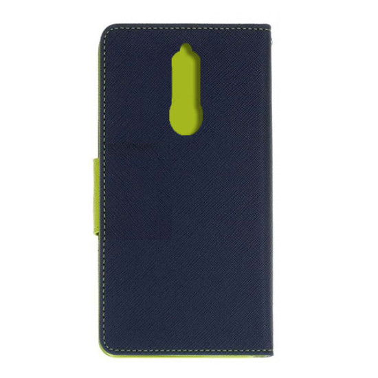Θήκη OEM Fancy Book για Nokia 5.1 Flip Cover Navy Lime