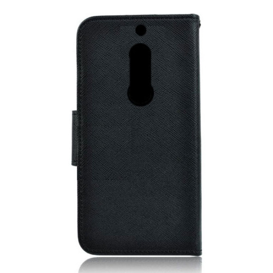 Θήκη OEM Fancy Book για Nokia 5.1 Flip Cover Black