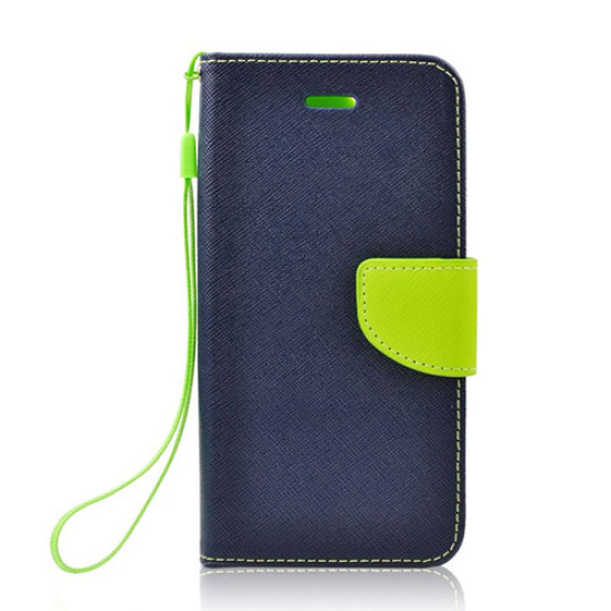 Θήκη OEM Fancy Book για Nokia 6.1 Flip Cover Navy Lime