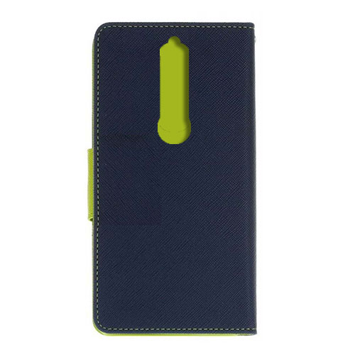 Θήκη OEM Fancy Book για Nokia 6.1 Flip Cover Navy Lime