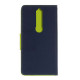 Θήκη OEM Fancy Book για Nokia 6.1 Flip Cover Navy Lime
