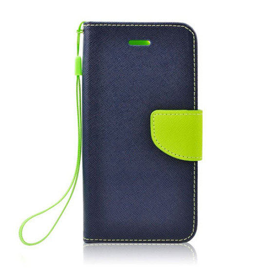 Θήκη OEM Fancy Book για LG G710 G7 ThinQ Flip Cover Navy Lime