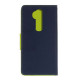 Θήκη OEM Fancy Book για LG G710 G7 ThinQ Flip Cover Navy Lime