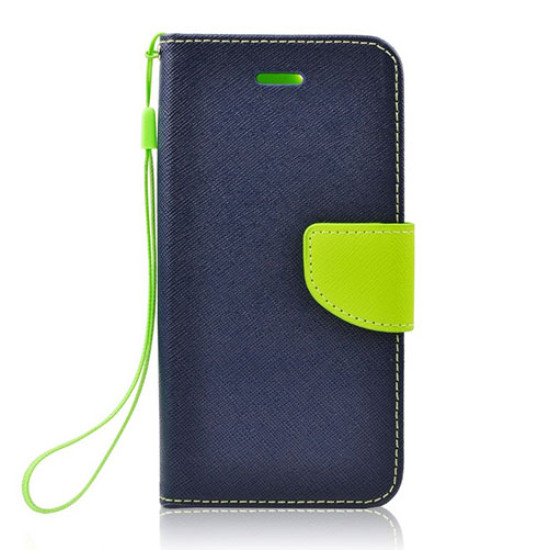 Θήκη OEM Fancy Book για LG K10 (2018) Flip Cover Navy Lime