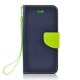 Θήκη OEM Fancy Book για LG K10 (2018) Flip Cover Navy Lime