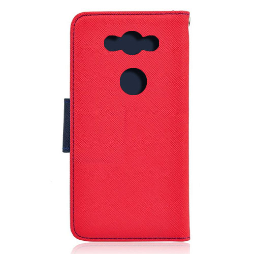 Θήκη OEM Fancy Book για Sony H8324 Xperia XZ2 Compact Flip Cover Red Navy
