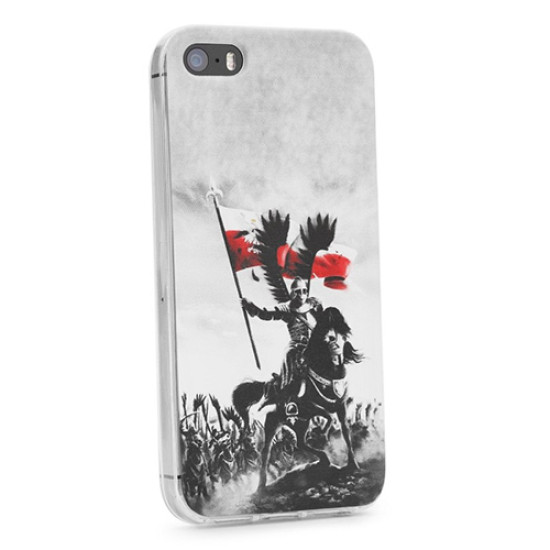 Θήκη OEM Patriotic για Apple iPhone 6, 6S Back Cover TPU 0.3mm transparent White/Black Θήκη OEM Patriotic για Apple iPhone 6, 6S Back Cover TPU 0.3mm transparent White/Black