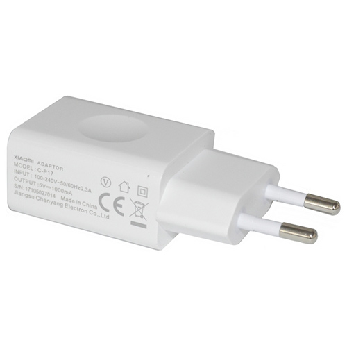 Φορτιστής ταξιδίου Αντάπτορας Xiaomi C-P17 USB 1000mAh White Original Bulk