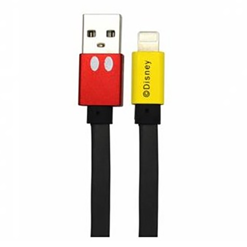 Data cable Disney Mickey Lightning USB to USB 2.0 για iPhone 5/5s, 6/6S, 6/6S Plus, SE, 7/7 Plus, iPad Air/Mini 1m Red