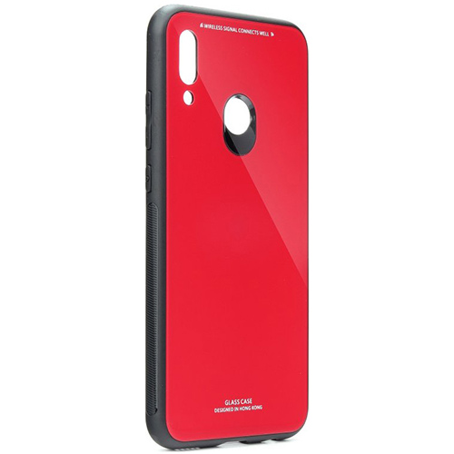Θήκη Forcell Glass για Huawei P Smart 2019 Back Cover Red