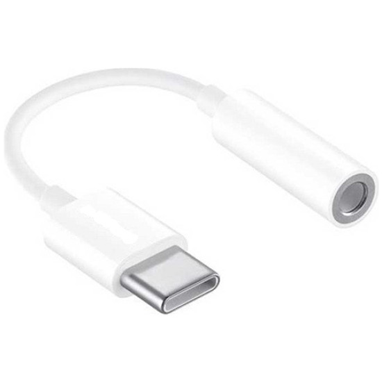 Αντάπτορας Powertech CAB-UC029 Jack 3.5mm (F) σε Type-C (M) White original