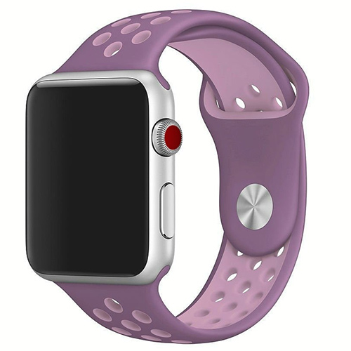 Handodo Double Silicone Band Apple Watch iWatch 1,2,3 42mm Purple/Pink Λουράκι Σιλικόνης Blister