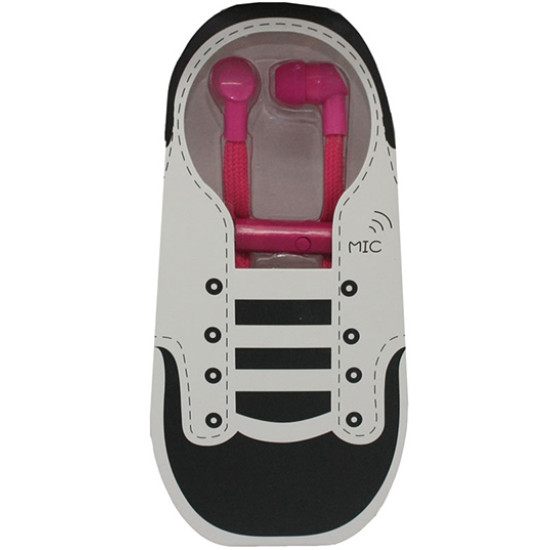Handsfree Lace 3.5mm Stereo Pink OEM