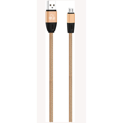Data cable Powertech PTR-0033 Eco Flat Micro USB to USB 2.0 καλώδιο δεδομένων 1m Gold