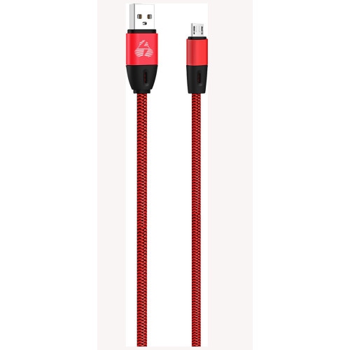 Data cable Powertech PTR-0034 Eco Flat Micro USB to USB 2.0 καλώδιο δεδομένων 1m Red