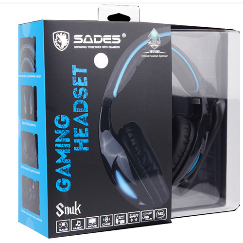 Headset Sades Snuk SA-902 Gaming USB 7.1CH With Microphone Black/Blue