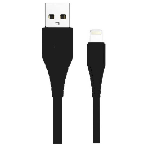 Data cable Powertech Lightning to USB 2.0 για iPhone 5/5s, 6/6S, 6/6S Plus, SE, 7/7 Plus, iPad Air/Mini 1m Black