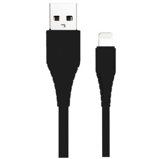 Data cable Powertech Lightning to USB 2.0 για iPhone 5/5s, 6/6S, 6/6S Plus, SE, 7/7 Plus, iPad Air/Mini 1m Black